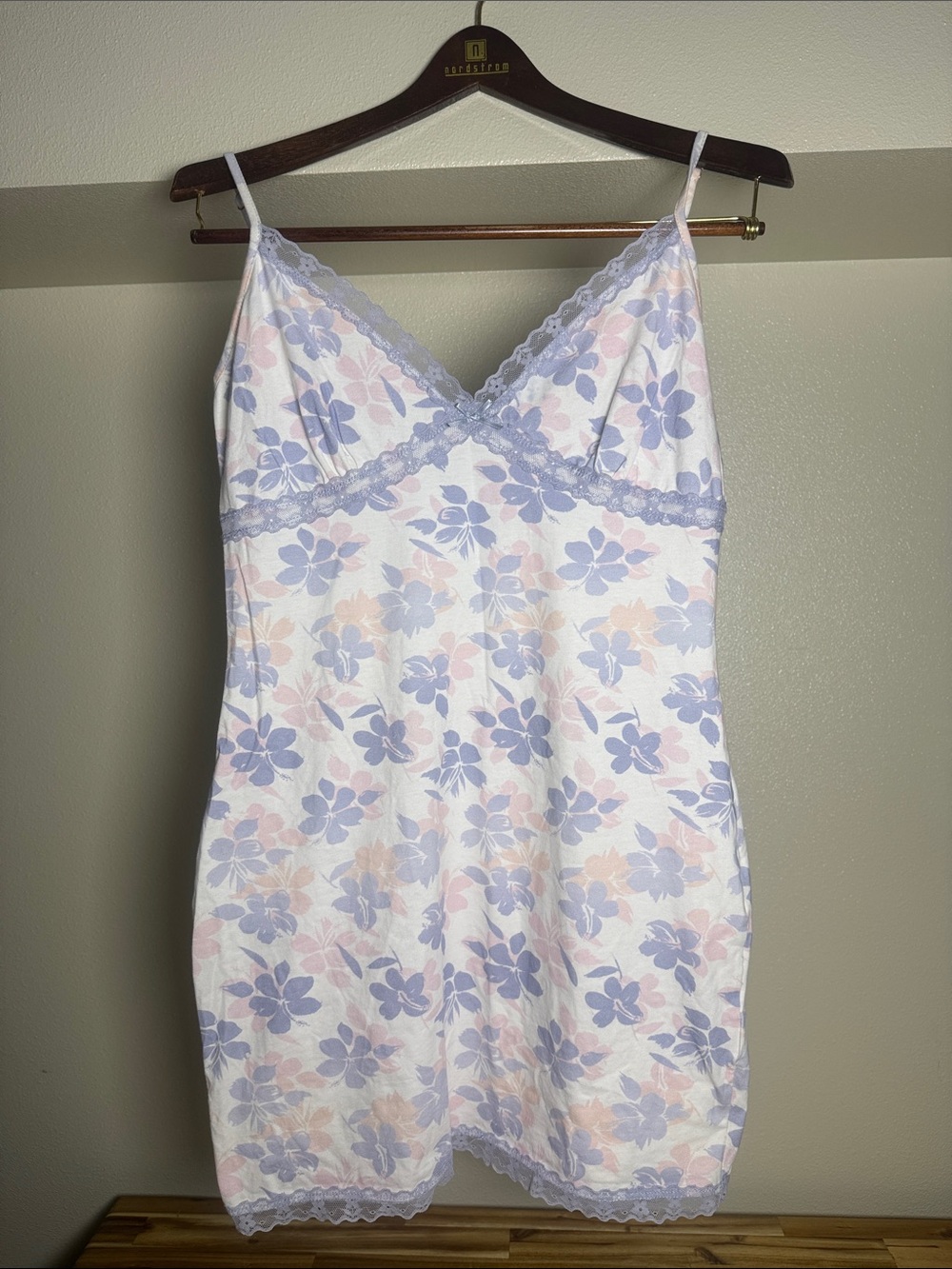 Princess Polly Floral Mini Dress Lace Trim Purple Pink US 10
